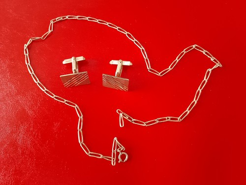 Lot boutons manchette plaque - boutons,
