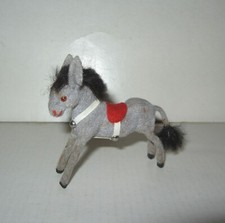 MAX CARL MC FLOCKED HORSE FIGURE HORSE PONY,MONKEY-HEAD LABEL ca.1955-1960