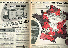ADVERTISEMENT ADVERTISING 104 1956 AGA stove with TRI-LUX block (2 pag