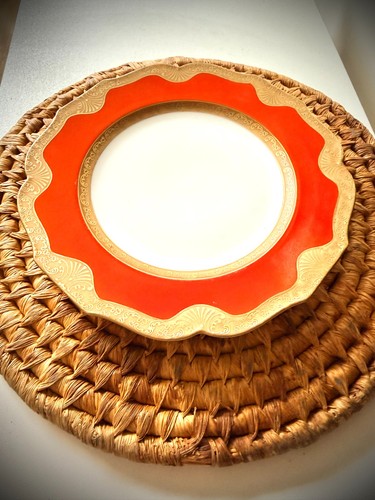 Assiette vintage art déco - et,