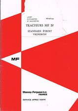 ▬► ORIGINAL manual maintenance instruction tractor MASSEY FERGUSON MF 37
