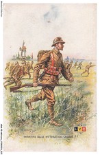 ARMP9-0616-MILITARIA - infanterie belge - tenue avec casque