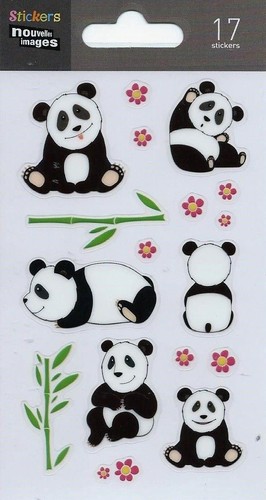 Stickers ours panda bambou - ours,