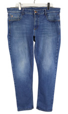 CAMEL ACTIVE Madison Jeans Men's W40/L32 Blue Whiskers Faded Slim Fit Zip Fly