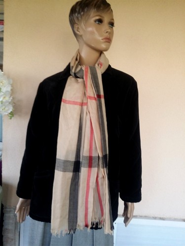 Echarpe etole tartan beige - etole,