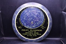 Vintage Philips' Planisphere: Principal Stars Visible for every hour in the Year