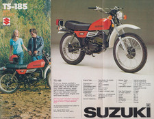 Motorcycle Suzuki  Trail TS 185  TS 250  sale brochure