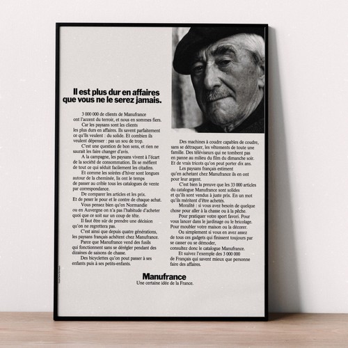 Manufrance affiche murale