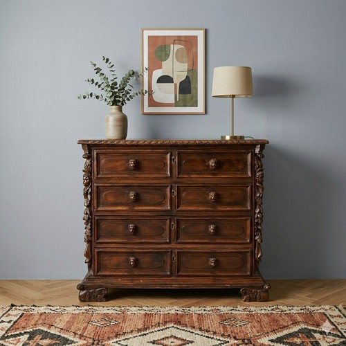 Commode baroque ancienne - commode, noyer
