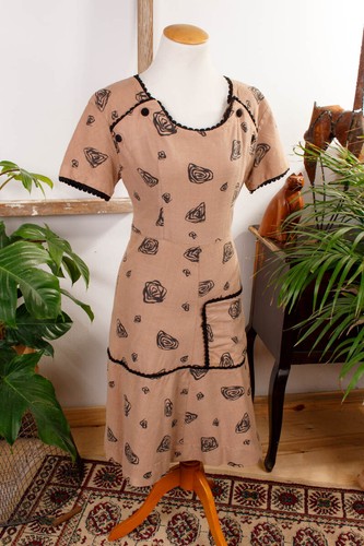 Robe vintage orig 50s marron - orig,