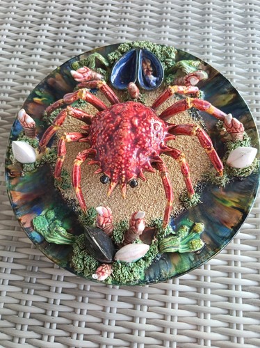 Ancien assiette crabe - assiette,
