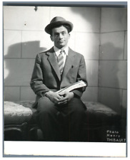 France, Maurice Baquet, vintage actor, photo Henri Thibault silver print