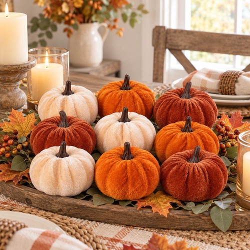 Citrouilles velours remplies - citrouilles,