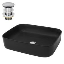 Lavabo céramique noir avec