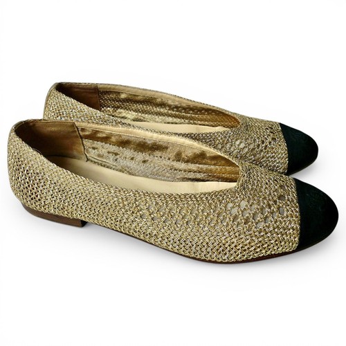 Chanel ballerines dorées - chanel,