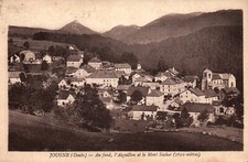 Old postcard 25 - JOUGNE (Doubs) - At the bottom, l'Aiguillon et le Mont Suchet