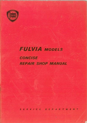 Lancia fulvia concise repair - concise,