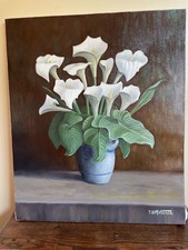 Tableau huile sur toile J.B