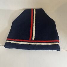Vtg Meister 100% New Wool Toboggan Winter Hat Beanie Stripes Ski Snowboard Warm