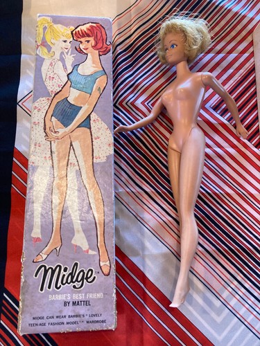 Ancienne poupée barbie midge - poupée,