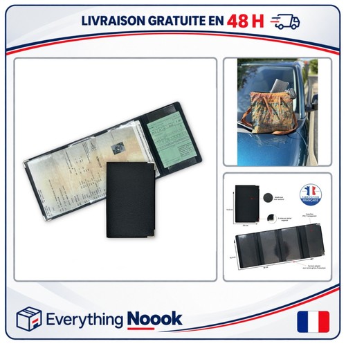 Porte carte grise volets - grise, 4