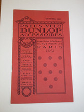 Catalogue DUNLOP,  1910