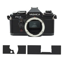 Premium Smooth Synthetic Leather Cover Kit   ---  Yashica  FX-D  --- Black