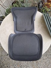 Herman Miller Aeron Black Size B Mesh Set Back and Seat