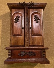 Vintage George Becker Miniature Dollhouse Armoire Dresser Wardrobe