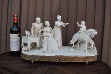 XL German scheibe alsbach porcelain bisque napoleon family group statue rare