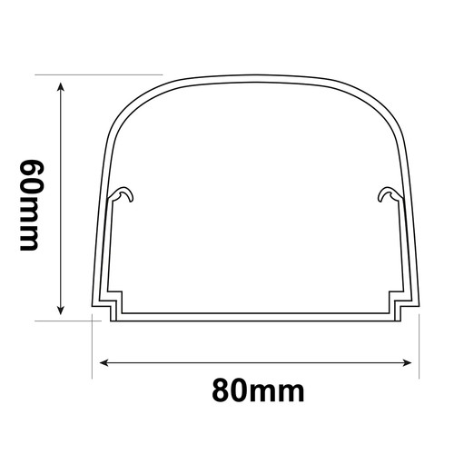 Goulotte complète 80x60mm