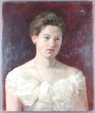 Ancien Tableau "Portrait de