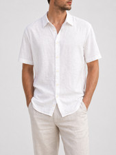 Chemise Homme Lin Blanc 80%