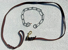 2 Foot HERM SPRENGER Collar 5.6 Foot OBEDIENCE LEATHER LEASH