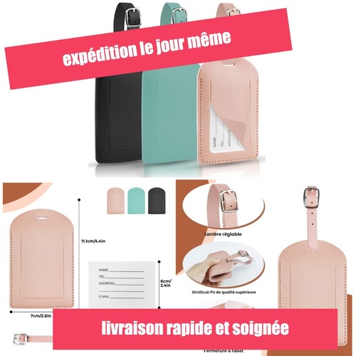 Lot porte étiquettes - 3, valise