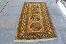 Tapis Afghan Oriental En Laine