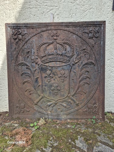 Plaque fonte pour cheminée - plaque, en