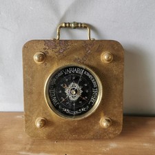 Ancien Baromètre En Laiton /