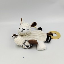 Doudou plat lama blanc marron