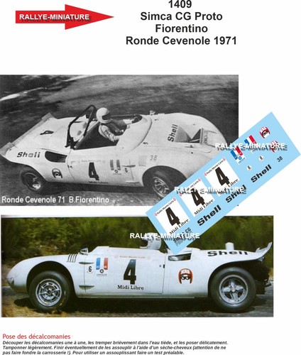 Decals ref 1409 - 1/43,