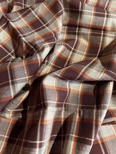 Tissu ancien tartan en coton / lin    écossais   larg 160 cm x H 150  cm  C995