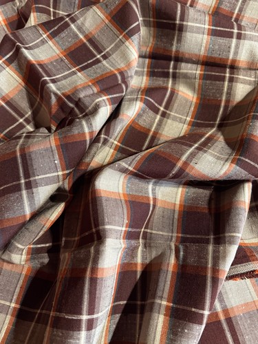 Tissu ancien tartan coton - ancien, en