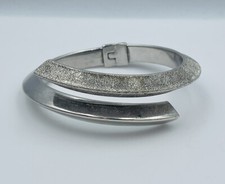 Pianegonda Argent Sterling Inhabituel Texturé Bracelet à Charnière Bracelet