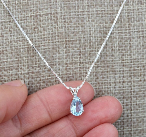 Collier aigue marine - aigue-marine, naturelle