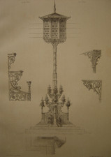 Lithographie Pigeonnier à