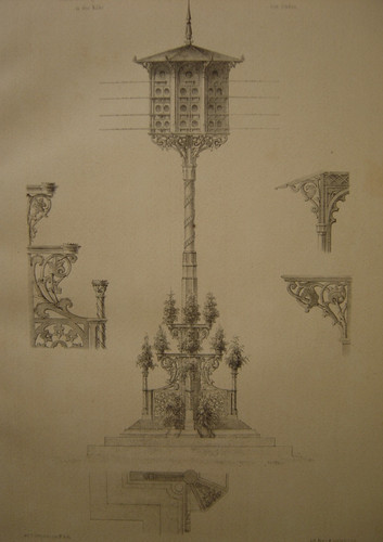 Lithographie pigeonnier - pigeonnier, à