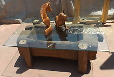 Old original tool X beat rice teak coffee table smoke CM 125x81