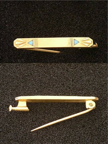 Broche ancienne plaqué fix - plaqué, or
