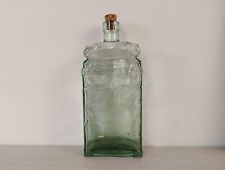 Vintage Whiskey or Spirits Bottle with Blown Glass Cap Decorated
