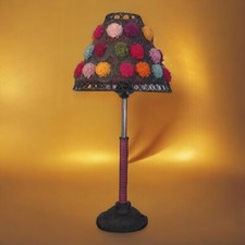 Table lamp.  Recovery items. Vintage. Rococo style cast iron foot.crafted 